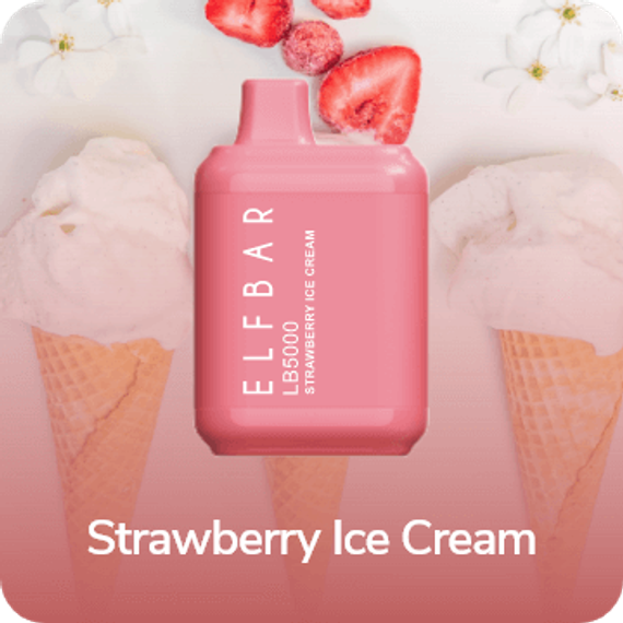 Elf Bar LB5000 - Strawberry Ice Cream (5% nic)
