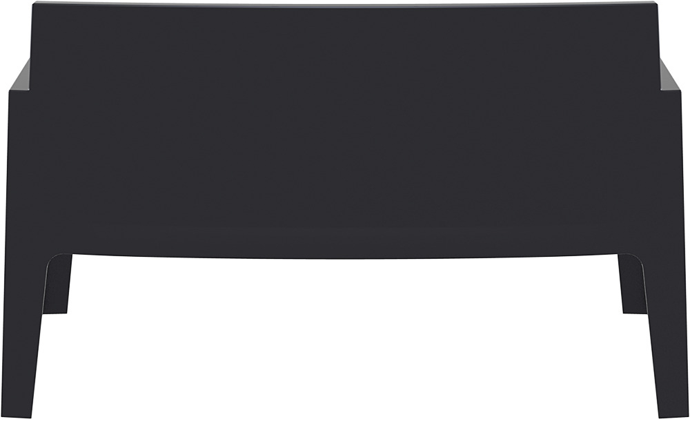 Диван пластиковый двухместный Siesta Contract Box Sofa, черный