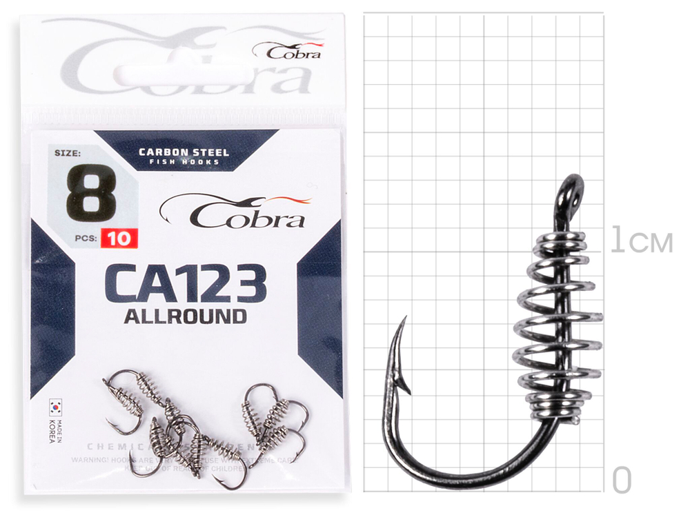 Крючки Cobra Allround PASTEHOLDER сер. CA123 разм. 008 10шт.
