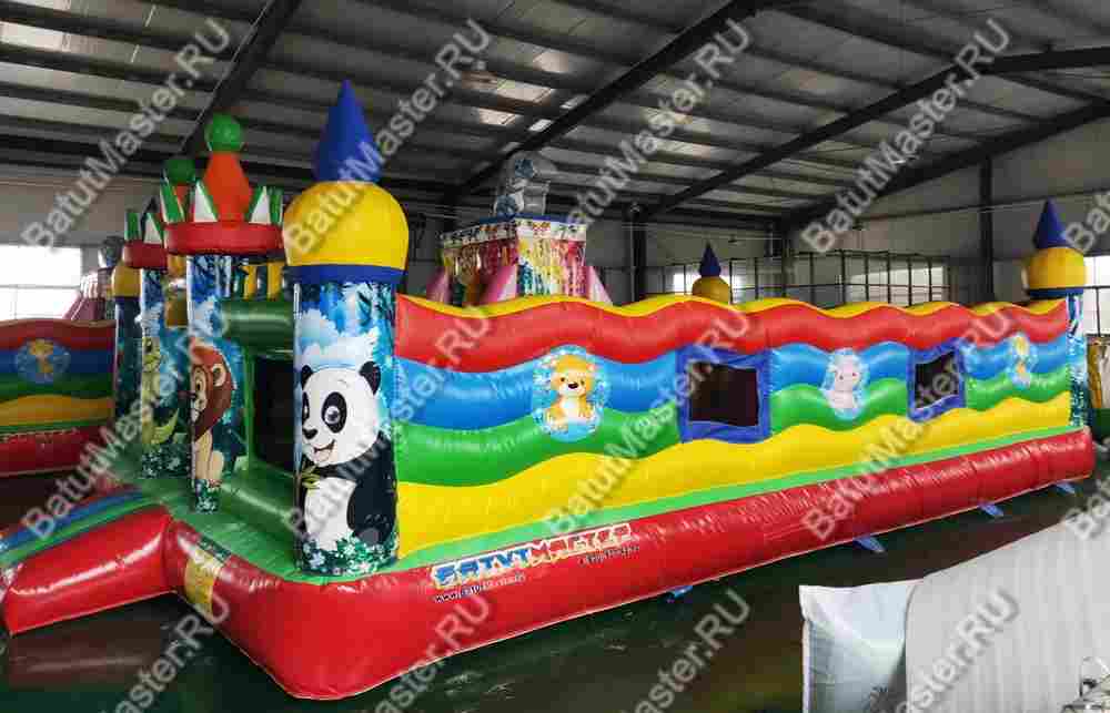 Коммерческий надувной батут "Сафари приключения" 8*5*2,8 м