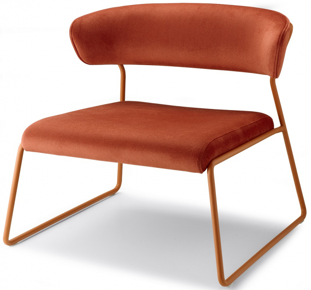 Кресло лаунж с обивкой Scab Design Lisa Lounge, терракотовый, красный