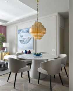 Роскошная многоярусная люстра в тёплом золотом оттенке и прозрачном ✨