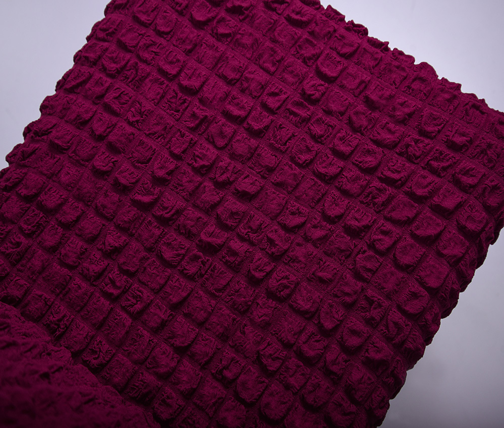 Чехол на стул без оборки со спинкой, цвет Бордовый