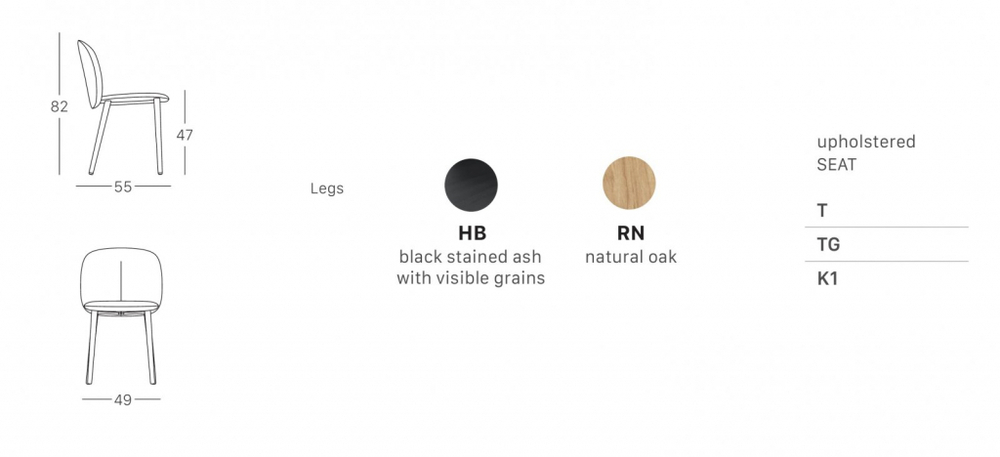 Стул с обивкой Scab Design Natural Mentha Pop, натуральный дуб, слоновая кость