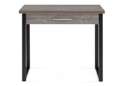 Деревянный стол Ибби 90(128)х64х77 рошелье / черный матовый