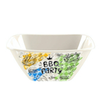 Миска квадратная 4л с декором (светло-бежевый)