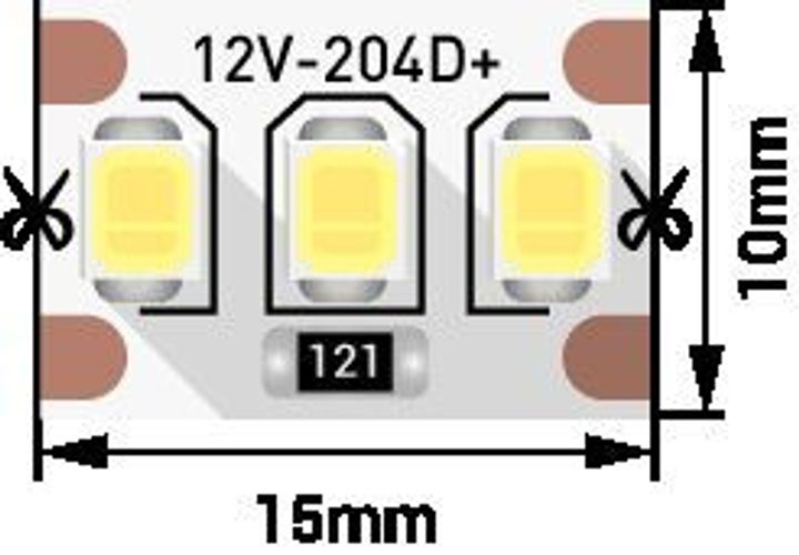 Светодиодная лента SWG 22W/m 204Led/m 2835SMD холодный белый 5M SWG2204-12-22-W-M 009457