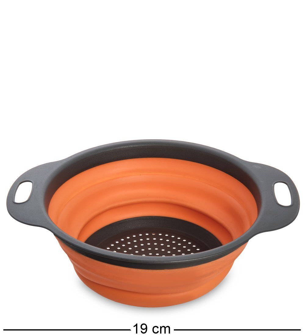 ЯЛ-06-24/4 Дуршлаг складной круглый малый оранжевый
