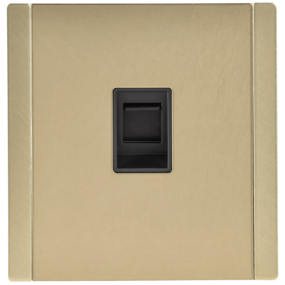 FORTE&PIANO Розетка компьютерная RJ45 кат.6 FP631M металл шампань IEK