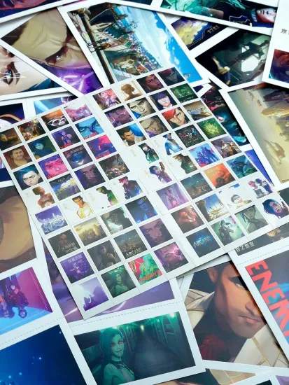 Набор открыток, карточек и наклеек "Аркейн / Arcane", 188 шт