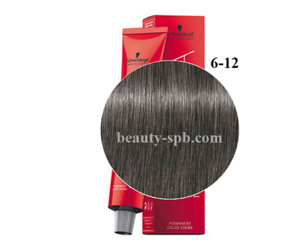 Schwarzkopf Professional краска для волос Игора Royal цвет 6-12 Темный русый сандрэ пепельный 60мл
