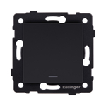 Выключатель 1-клавишный 10А/250В с LED подсветкой, черный матовый Kollinger REA-S-002BM для Aspekt, Eleganz, Reflex