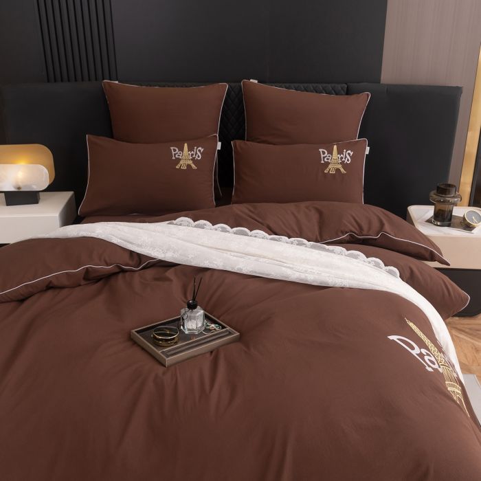 Комплект постельного белья на резинке «Шоколадная романтика»