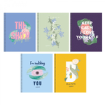 Тетрадь 48л., А5, клетка, Канц-Эксмо "Love yourself", гребень, мелованный картон, выб.лак, глиттер, перламутр, 5 дизайнов