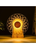 Светильник сенсорный «Узор» LED крутится 6 Вт USB 15×4×16 см