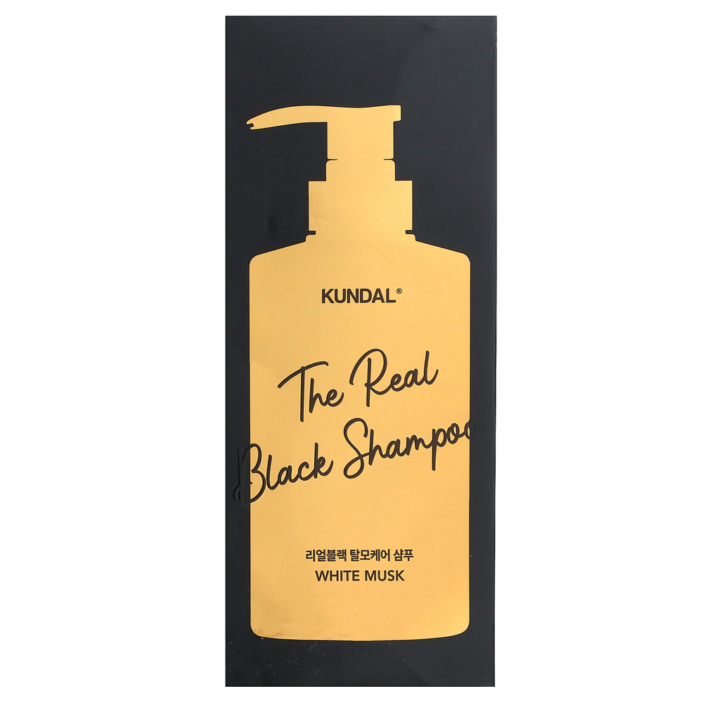 Kundal, The Real Black Shampoo, белый мускус, 500 мл (16,9 жидк. Унции)