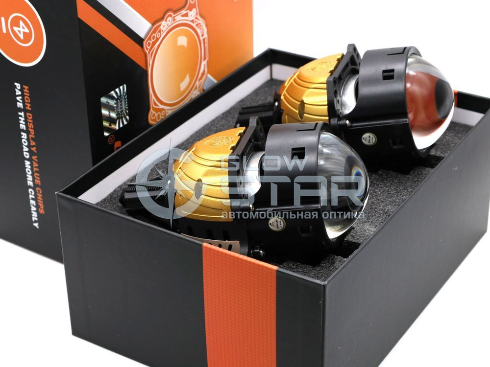 Билед модули Aozoom A15 4300K, 3.0 дюйма, 2 чипа, 12V, 58W/65W, крепление 3R и съемное гаечное (комплект, 2шт)