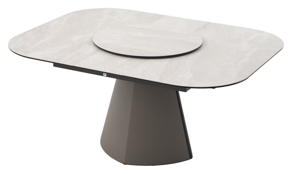 Стол М-City DISAUR Рубен (Ruben) 132 Tl-109 Серый Мрамор, Испанская керамика, стекло, Латте