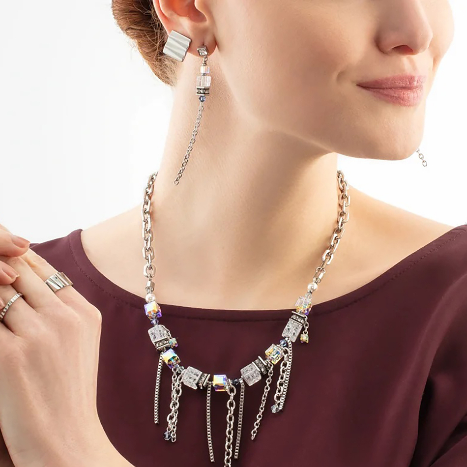 Колье Coeur de Lion Crystal-Silver 3020/10-1817