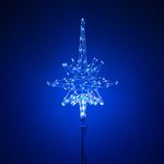 Световая макушка (навершие) «Роза ветров-Ежик» 3D RGB - синяя