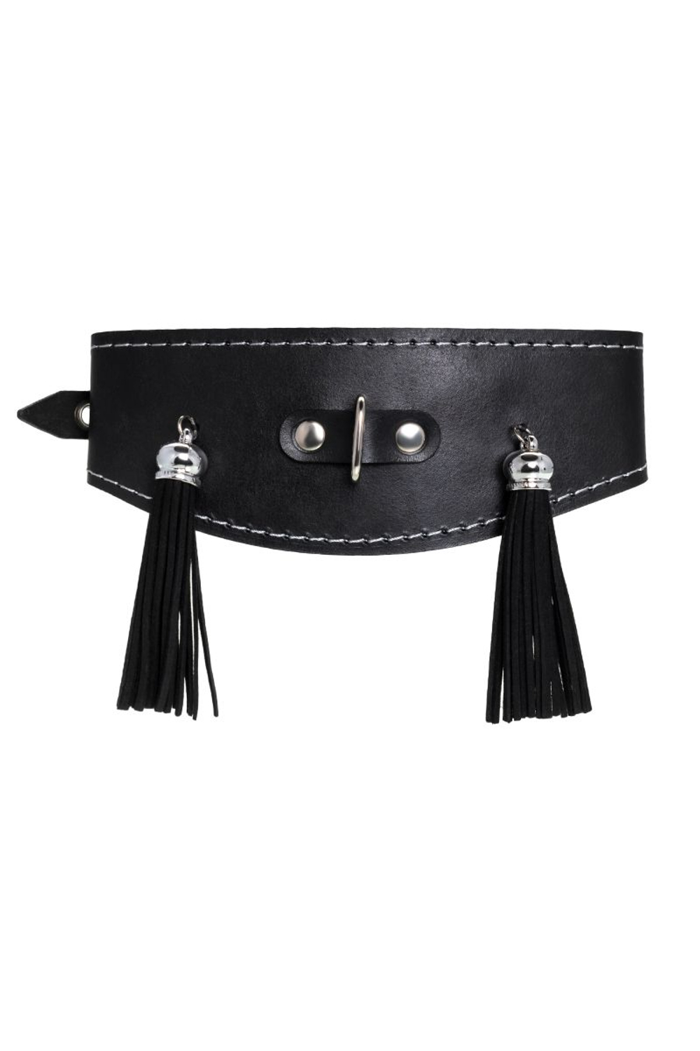 Черный ошейник с кисточками (Цвет: черный)