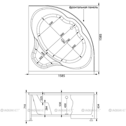 Панель фронтальная Aquanet Santiago 160
