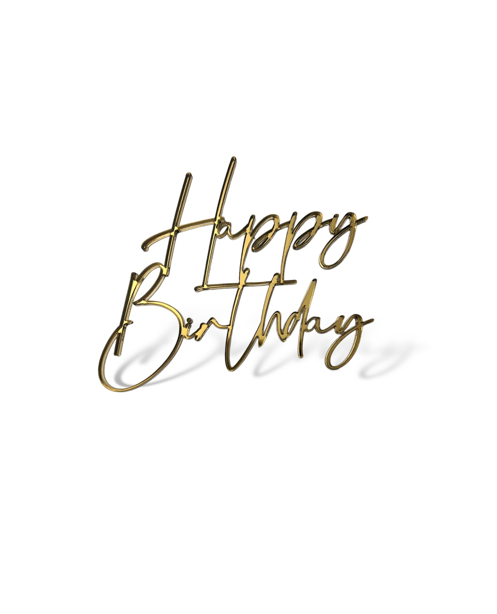 Топпер на торец "Happy Birthday" №4 акрил,  10см