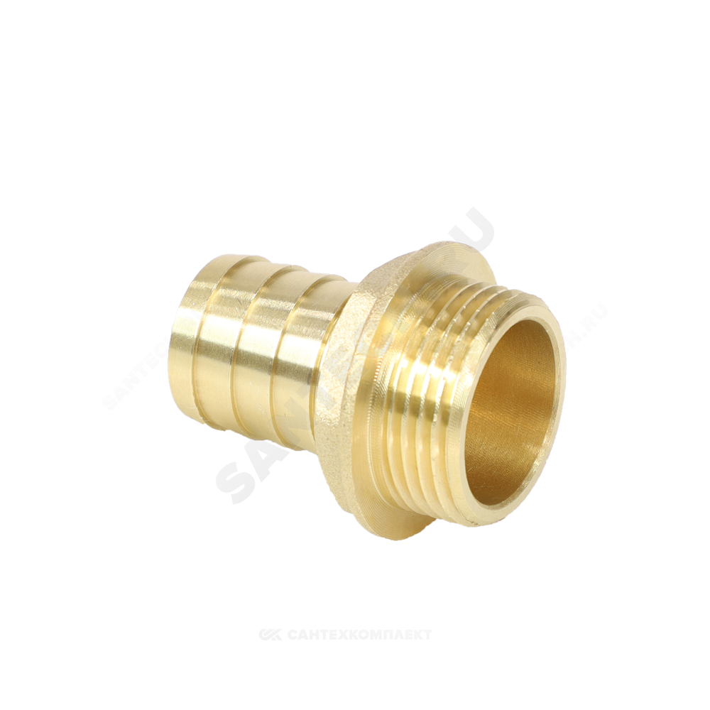 Переходник штуцерный латунь неразъемный для шланга Дн 10х1/2" НР 9102 Aquasfera 9102-01