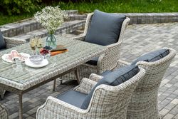 "Неаполь" обеденная группа плетеная из искусственного ротанга, цвет бежевый