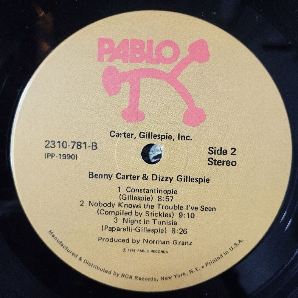 Винтажная виниловая пластинка LP Benny Carter and Dizzy Gillespie (USA 1976)