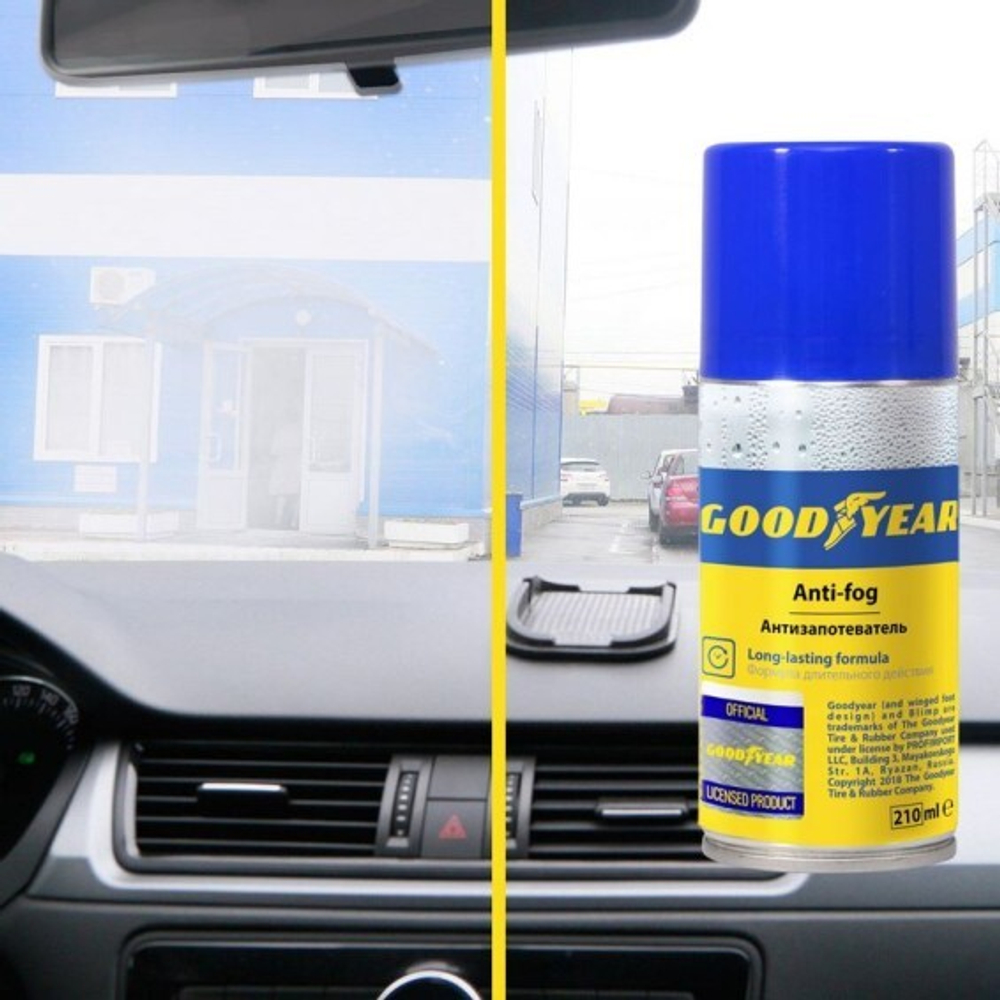 Антизапотеватель стекол Goodyear (210мл) аэрозоль