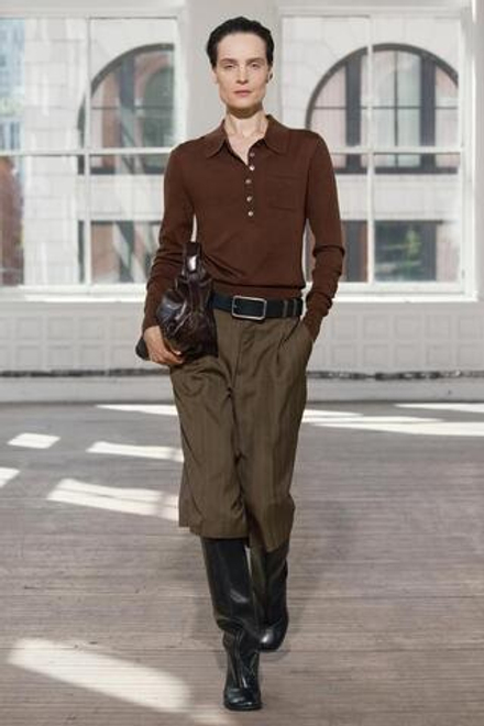 ZARA БАЗОВОЕ ПОЛО ИЗ СМЕСОВОЙ ШЕРСТИ, ШОКОЛАДНЫЙ