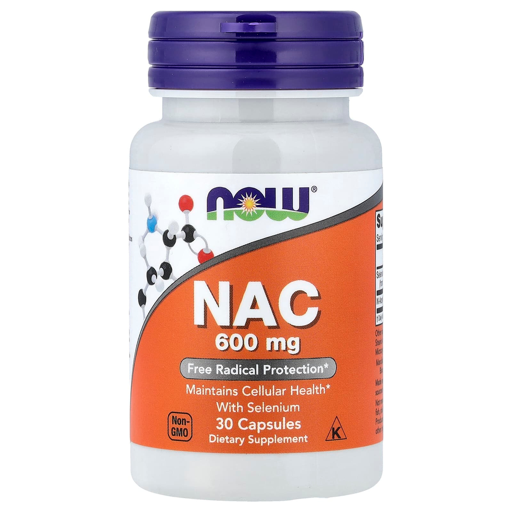 NOW Foods, NAC с селеном, 30 капсул