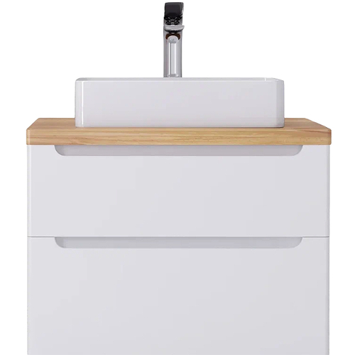 Тумба с раковиной Jorno Wood 80 см wood.01.80/P/W белая