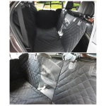 Автогамак для перевозки животных «Место Бро», цвет черный, влагозащ. ткань, ремень для крепл. к ошейнику, 133*140см