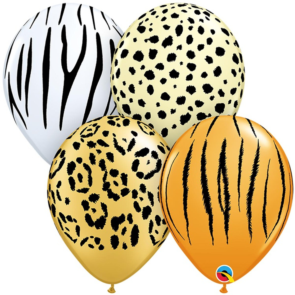 Шар латексный 28см Сафари (Ассорти)