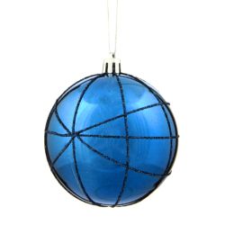 GAEM Набор из 12шт, Украшение новогоднее Шар "Синее вдохновение", D 8 см, L35 W27 H9 см