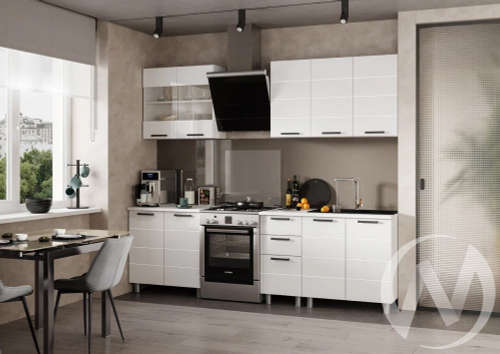 Кухня Дина 2;0 (белый глянец)