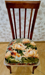 Сиденье из гобелена на стул "ДВ. КУВШИНКИ", размер 43*43см, Россия.