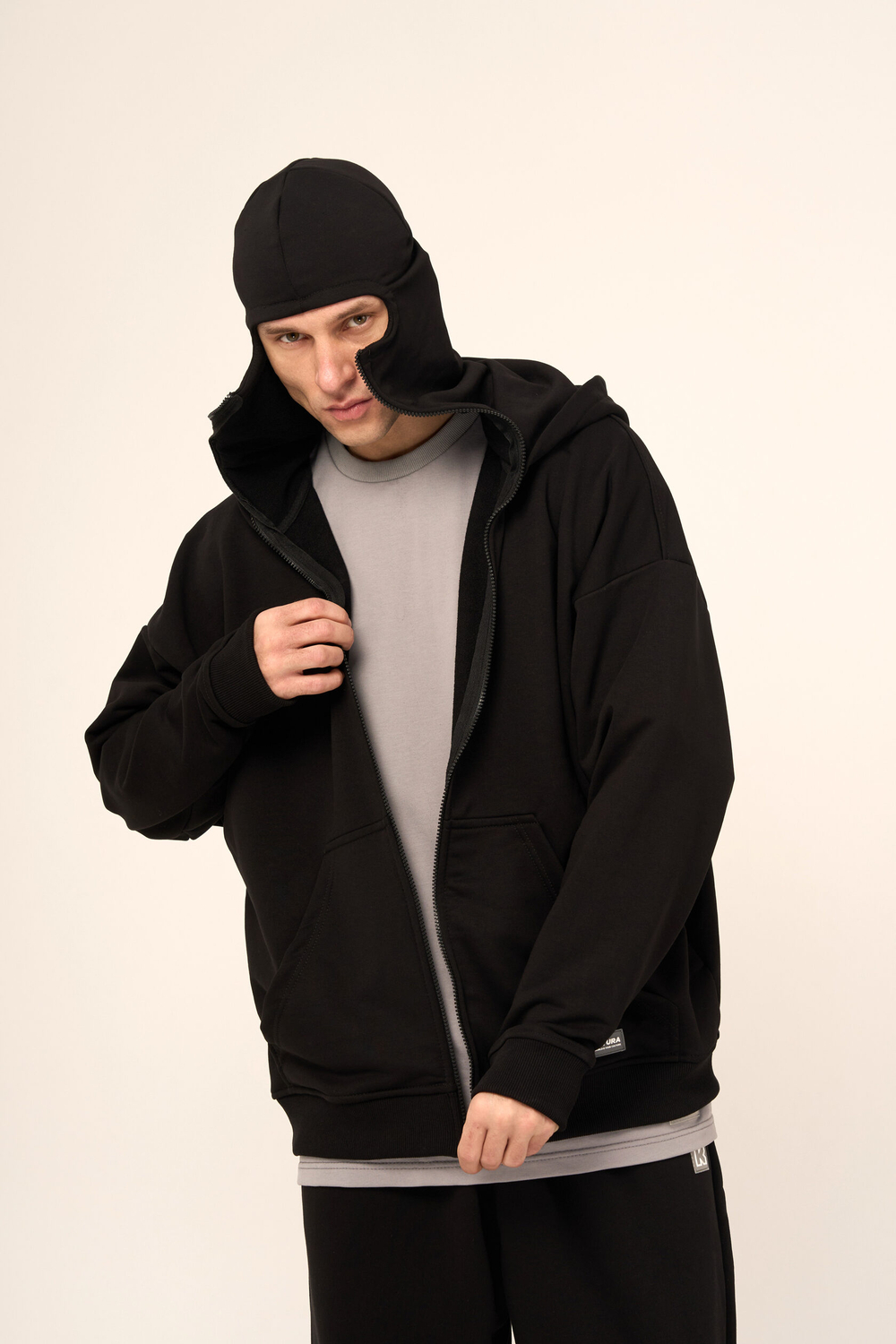 Худи KUL'TURA "MASK ZIP" Черный