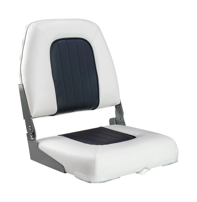 Кресло мягкое складное Deluxe, обивка винил, цвет белый/угольный, Marine Rocket