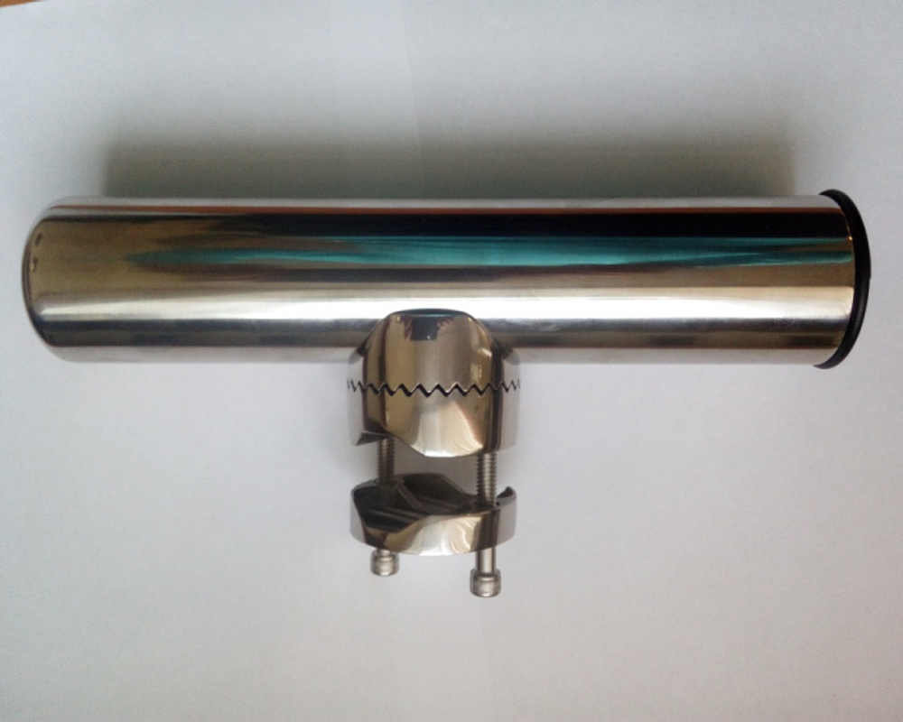 Спиннингодержатель съёмный нержавеющий с креплением на рейлинг