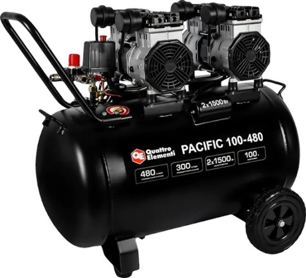 Компрессор поршневой безмасляный QUATTRO ELEMENTI PACIFIC 100-480 915-373