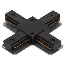 Коннектор питания ЭРА TR-1PA-СX BK для однофазного шинопровода X-образный черный