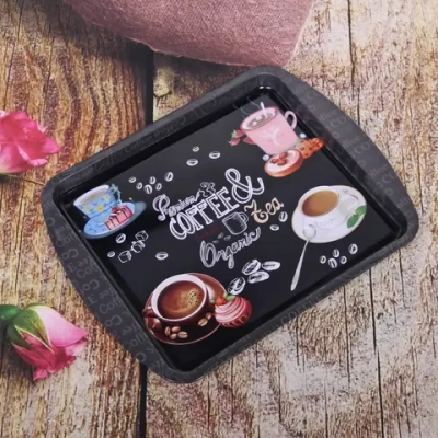 Поднос жестяной «Coffee time» 24,5*19,5см, микс