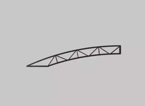 Ферма для навеса полуарочная 5м