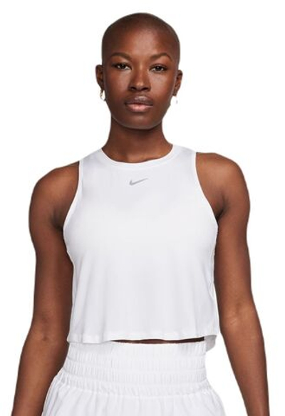 Топ теннисный Nike One Classic Dri-Fit Cropped Tank Top - White