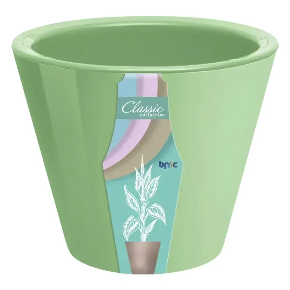 Кашпо для цветов пластиковое 3л d-19 см «Классика» Мята