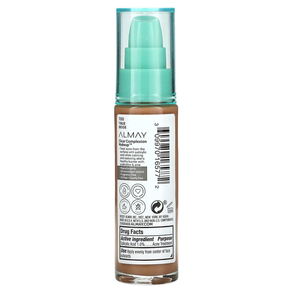 Almay, Clear Complexion Makeup, оттенок 700 бежевый, 30 мл (1 жидк. унция)