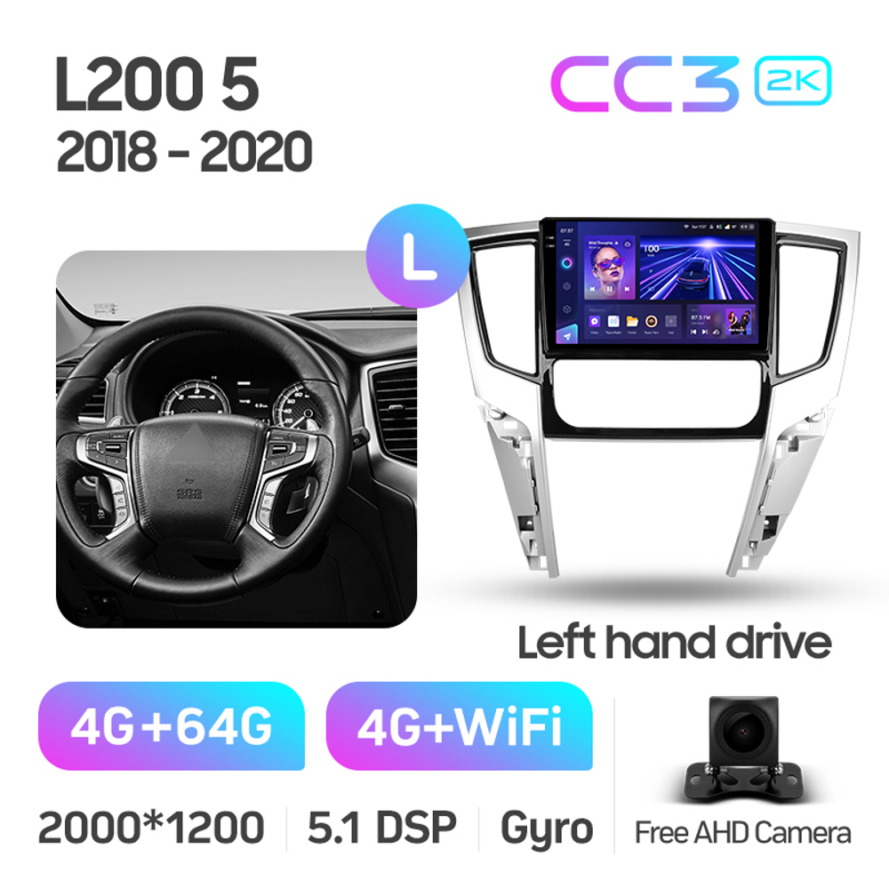 Teyes CC3 2K 9"для Mitsubishi Pajero Sport, L200 2018-2020